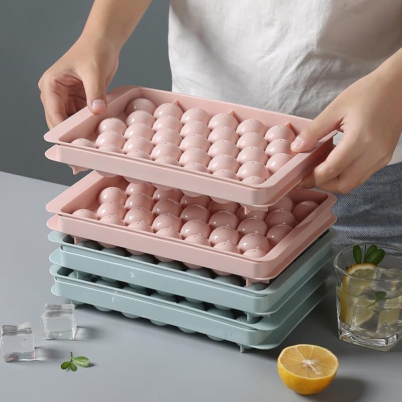 Product Introduction of khay đá viên tròn 33 viên.Khuôn thạch bi nhựa tròn làm hoa quả trái cây/m 33