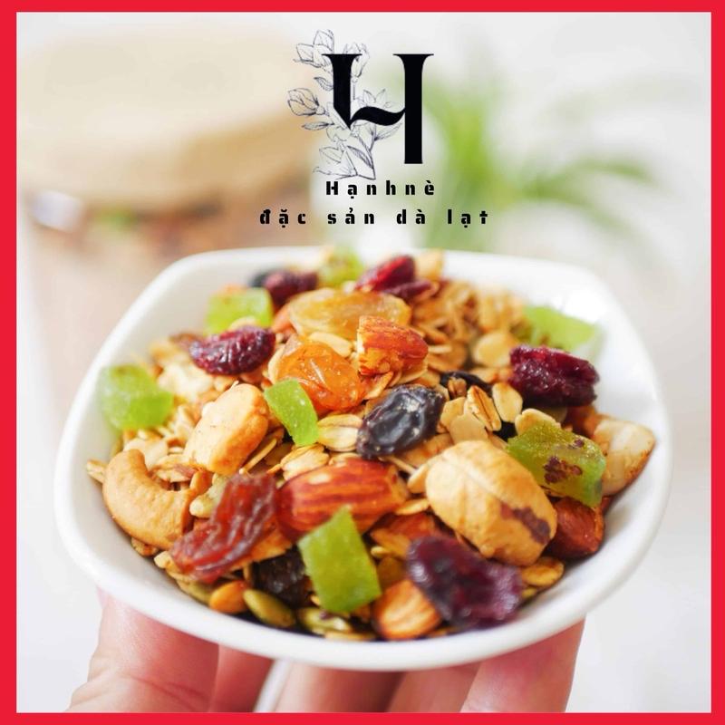 Granola mix hạt và trái cây gói 250g-500G Food Hạt Ngũ Cốc Thức Ăn ÍT Đường
