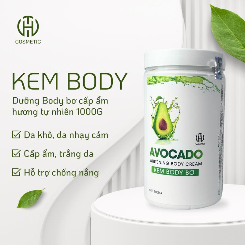   1KG  Kem Dưỡng Body Bơ Cấp Ẩm Thay Mùi Hương Tự Nhiên  - HUYNH THANH COSMETIC 