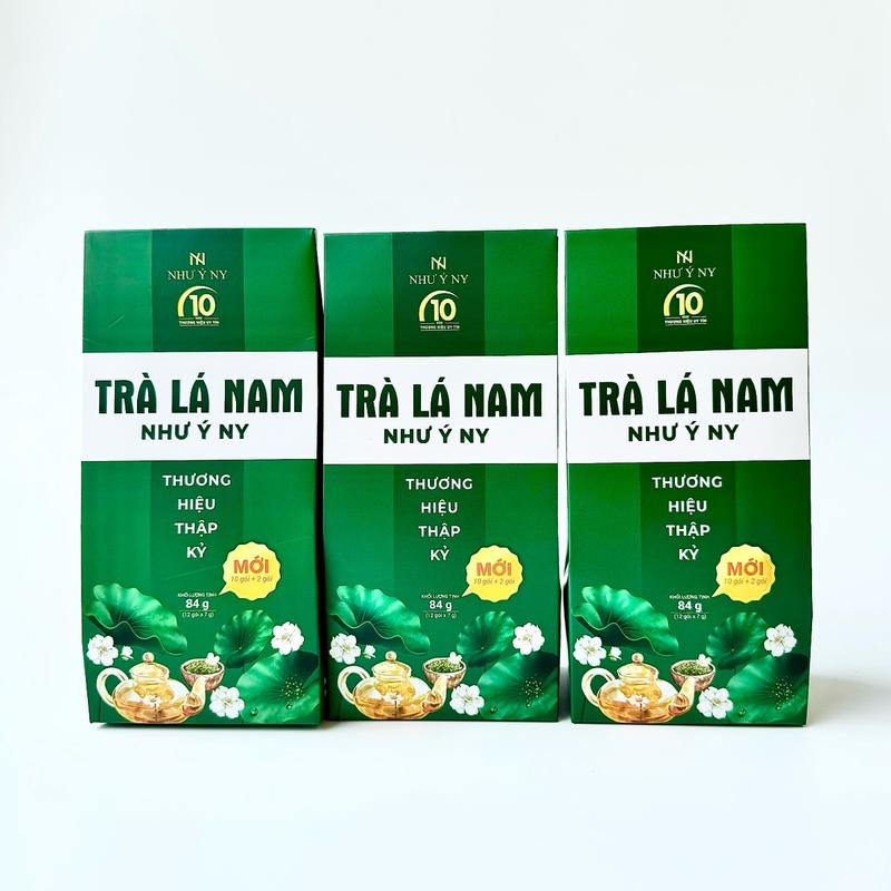 03 Hộp Trà Lá Nam Như Ý NY - Mỗi Hộp Gồm 12 Túi Lọc. [ 3 Trà ]