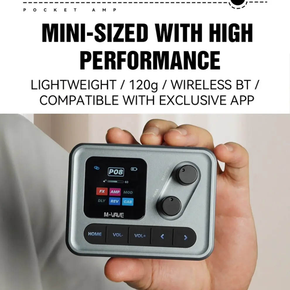 M-VAVE Pocket AMP Mini Guitar Multi-Effects Processor Music
