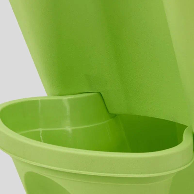 Product Introduction of Three-Petal Pot Decoration 1PC Plastic Stackable Vertical Flower Plant Pot Strawberry Seedling Holder Vegetable Planters Garden 7