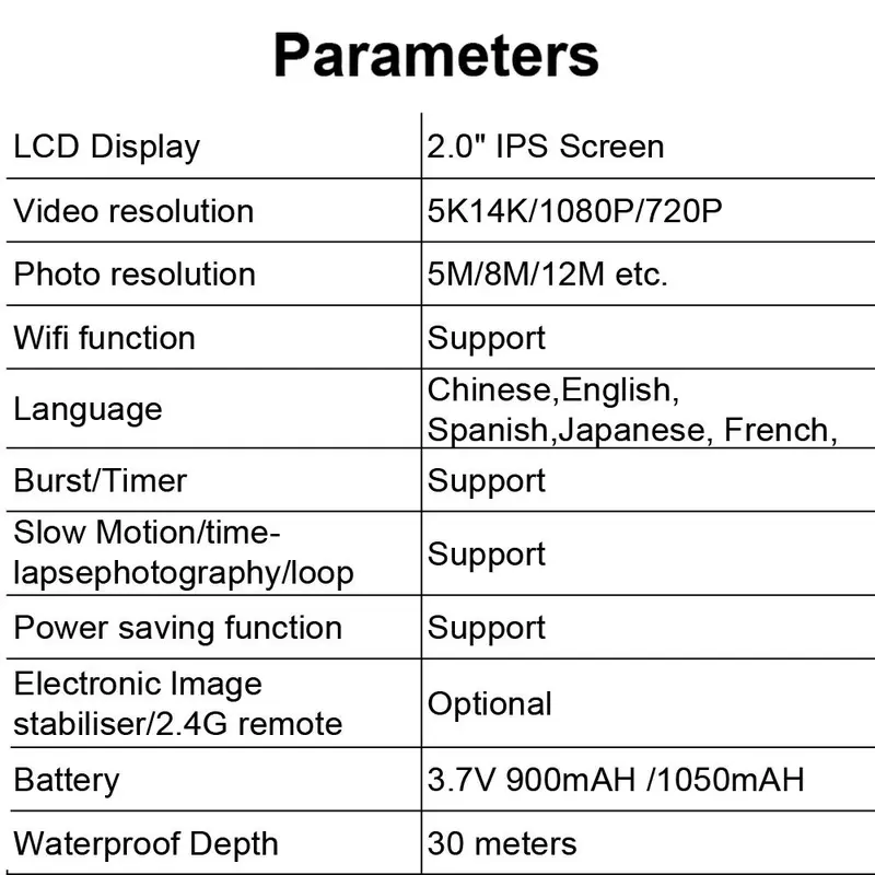 Action Camera, 5K 30 FPS Outdoor Waterproof Action Camera with Front LCD & Touch Back Screen, Camera Remote Control Sports Camera with Wide Angle Lens, Smartphone 4