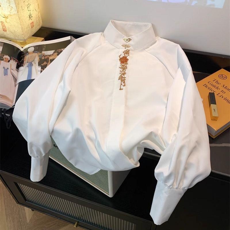 Product Introduction of Áo Sơ Mi Dài Tay Phong Cách Trung Quốc Mới, Cổ Chân Đế Nhỏ Phong Cách Hanfu Trung Quốc Thêu Với Mặt Ngựa, Thích Hợp Cho Mùa Xuân Và Mùa Thu, Cao Cấp, Dành Cho Nữ 5