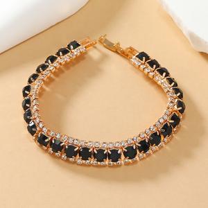 Gelang Tangan untuk Wanita, Gred Tinggi, Kristal Tiruan Pelbagai Warna, Gaya Bohemia Ins Mewah, Reka Bentuk Minimalis, Gelang Aloi Serba guna