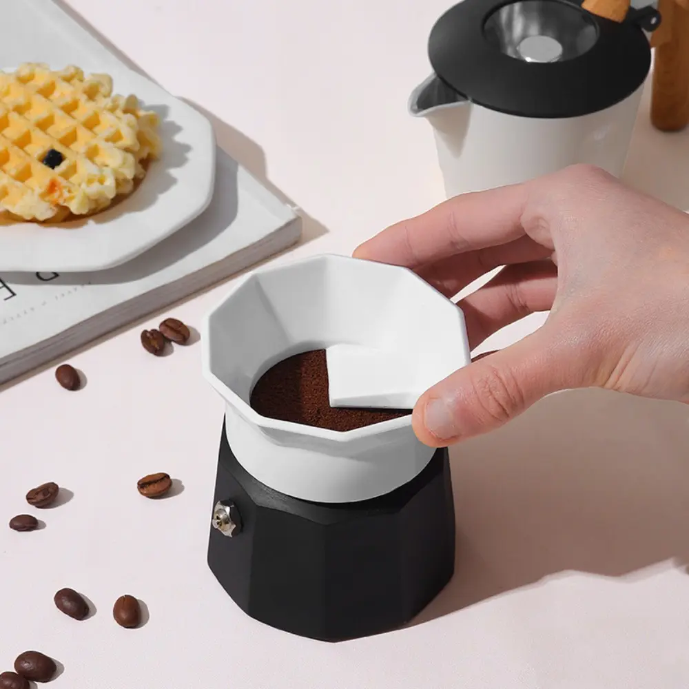 Dụng Cụ Tamper Nồi Moka, Máy Nâng Cà Phê, 65mm, Nồi Nấu Cà Phê Moka, Chống Tràn, Vòng Định Lượng Bột Quay, Không Dính Bột, Chất Liệu ABS, Dụng Cụ Phân Phối Bột Cà Phê, Thích Hợp Sử Dụng Trong Văn Phòng, 2 / 3 Cốc