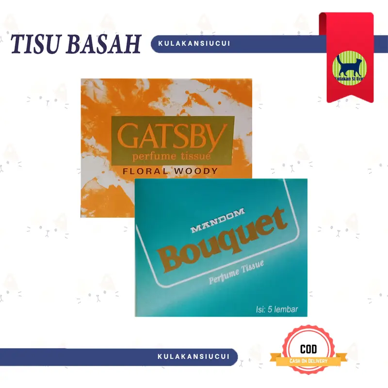 Tissu Basah Pria Mandom Bouqet dan Gatsby Perfume Tissue Tisu Wet Wipes Tubuh 0