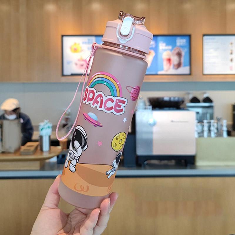 Cốc Nước Phi Hành Gia, Thiết Kế Sáng Tạo, 800ml, Cốc Hoạt Hình, Quà Tặng Giá Trị Cao, Có Ống Hút 3