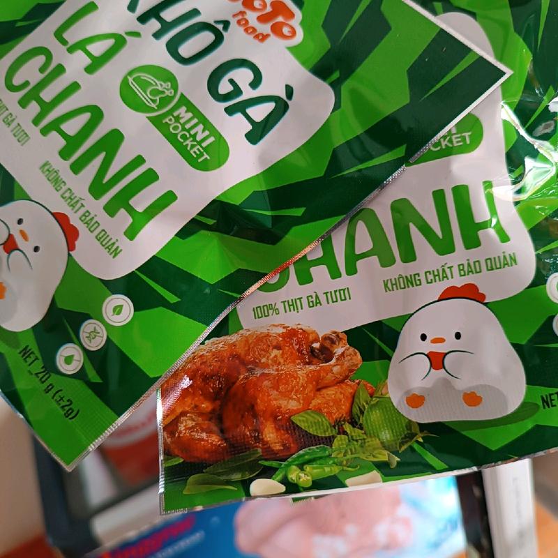 Combo 10 bịch khô gà lá chanh mini totofood 20 g 1