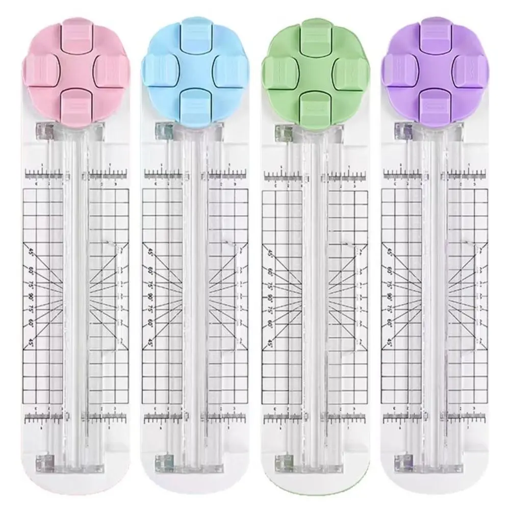 Scrapbooking 360-degree Creasing Dotted Hand- Card Paper Trimmer 4 IN 1 Multi-functional Craft Art Tools