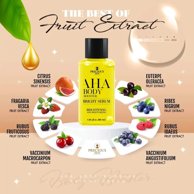 Paket 2in1 Alpha Arbutin lotion + AHA brightening serum booster set lotion serum collagen Precious Skin whitening set body booster bright aha AA original BPOM 30ml 500ml combo white hand body handbody 1