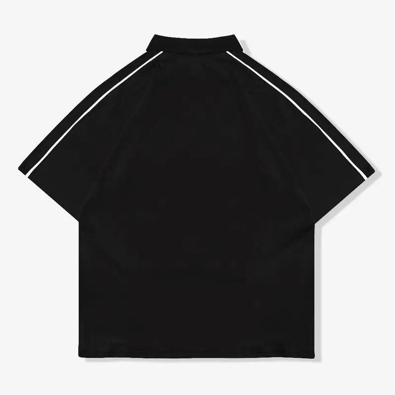 OOTDSUPPLY Oversize Polo Rugby Shirt V.4 WIld Star Black Grey | Kaos Polo Pria dan Wanita PSRGB-V4005 8