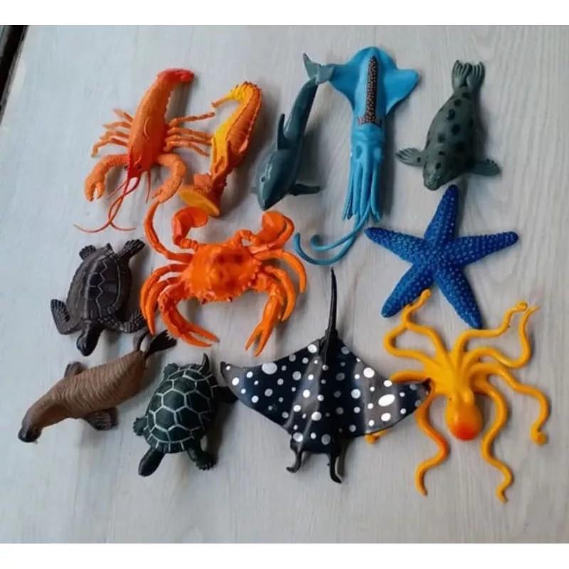 Product Introduction of Mainan anak binatang laut ikan laut sea world ocean world isi 12 pc 1