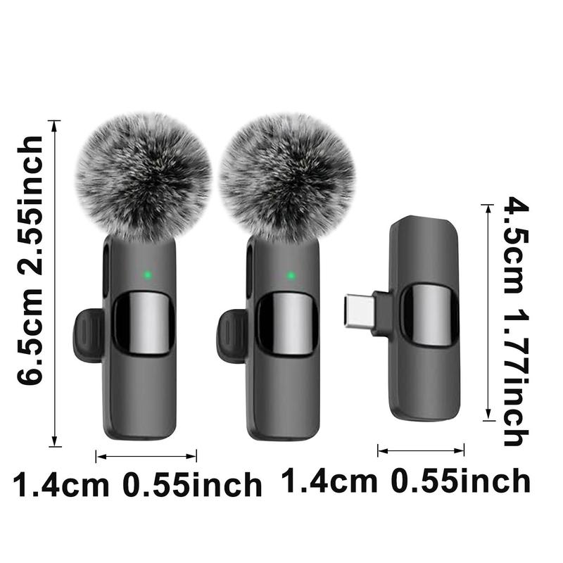 Product Introduction of Wireless Lavalier Microphone, USB Rechargeable Wireless Microphone, Noise Reduction Microphone for Video Recording Interview Podcast Vlog, Audio 1