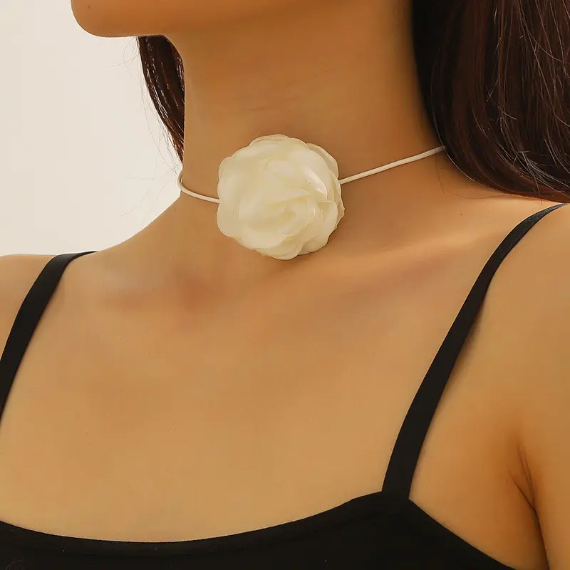 Vòng Cổ Cổ Áo Nữ Thiết Kế Hoa Thanh Lịch Và Thời Trang 2