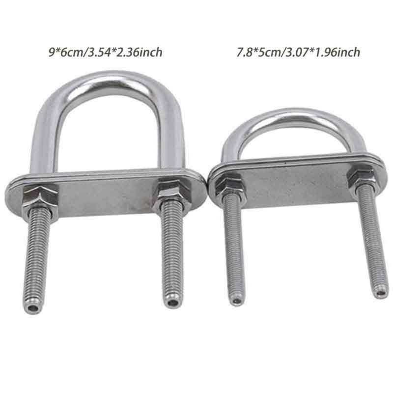 Cà Vạt Thuyền Buồm Stern Eye U-Bolt, Thép Không Gỉ, Bu Lông Hàng Hải, Thích Hợp Cho Bu Lông Dây Buộc, Thay Thế Cho Thuyền Buộc, Bu Lông U Hàng Hải, Phụ Kiện Thuyền, AH, 1 Cái 1