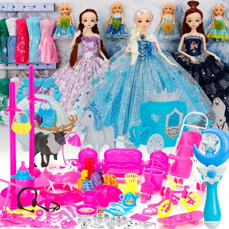 Búp Bê Barbie, Công Chúa Bé Gái, Elsa Đông Lạnh Tình Yêu Chân Thực Bộ Búp Bê Đầm Lên Tinh Tế Hộp Quà Tặng, Chủ Đề Lãng Mạn, Phát Hành Năm 2025 8