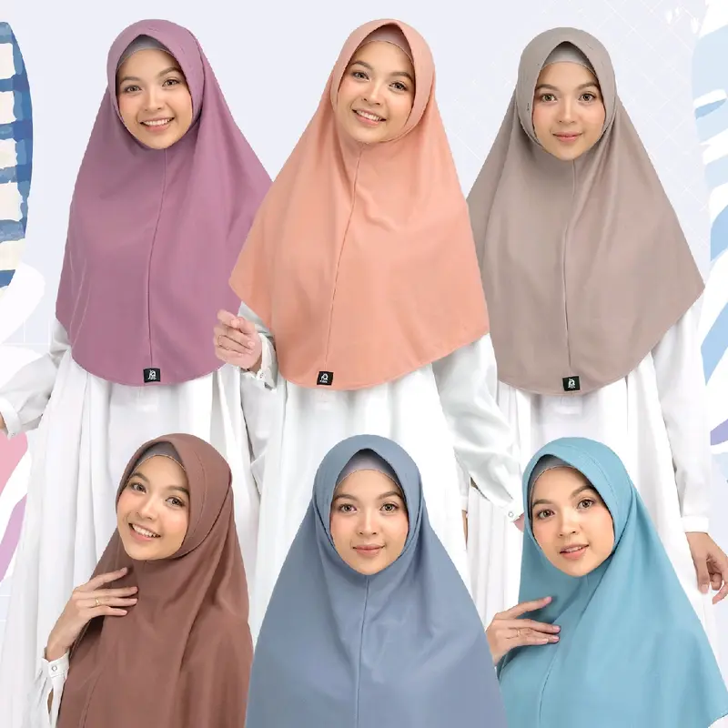 Amira, Bergo Kaos Antem Jilbab Instan Panjang Muslim Kerudung Santai 4