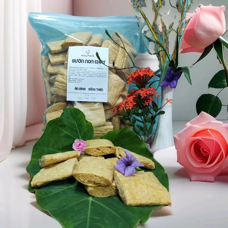 [Tặng gia vị Bún Rêu chay] Sườn Non Chay 1kg Loại Xịn Pháp Ấn, giòn, phù hợp các món chiên, rim, ăn rất ngon với cơm nóng 0