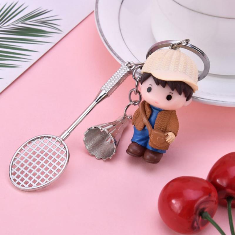Dây Chuyền Chìa Khóa Cầu Lông Mini, Thiết Kế Sáng Tạo, Đồ Trang Trí Dễ Thương, Móc Chìa Khóa Tưởng Niệm, Phụ Kiện Túi Treo Và Xe Hơi, Móc Chìa Khóa Cầu Lông Mini 7