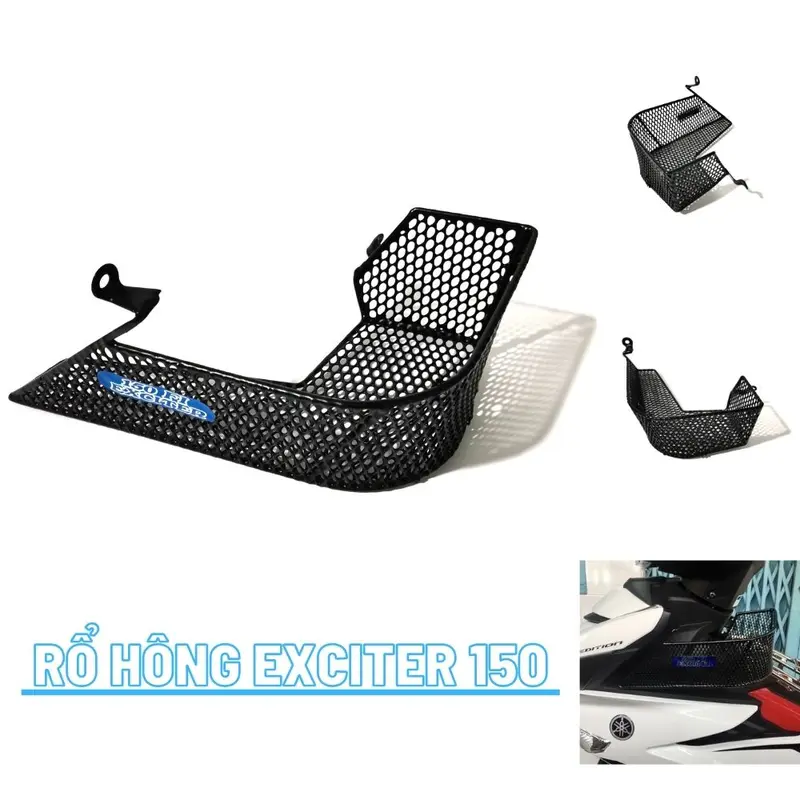Rổ đựng đồ xe máy thép nhúng nhựa cao cấp, giỏ hông xe máy đựng chai nước gắn dễ dàng chắc chắn 2