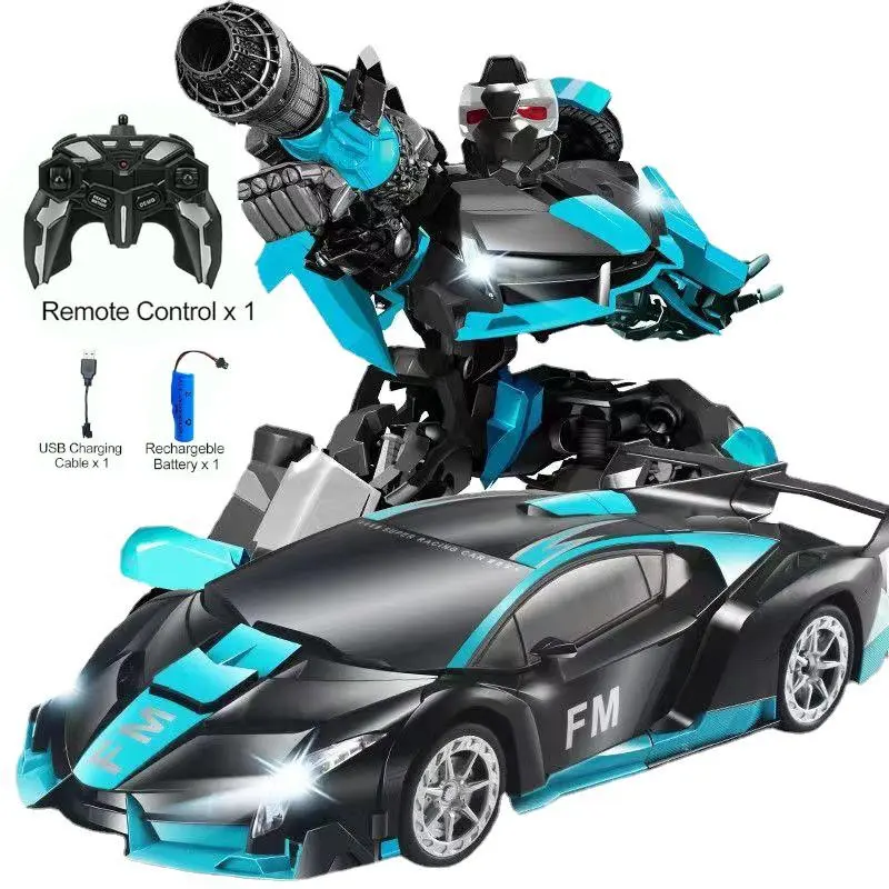 [Duffy toys](COD) Mobil Remote Control Robot Besar / Rc Transformer 1 : 18 Mobil Mainan Remot Control Jadi Robot Rechargeable Mainan Anak Jadi Robot Cas / Rc Mobil Robot Transformer /Robot Mainan Anak Laki laki 0