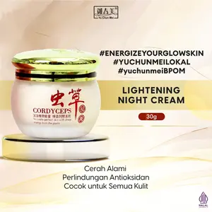 YU CHUN MEI CORDYCEPS Lightening Night Cream 30gr BPOM ORIGINAL LOKAL
