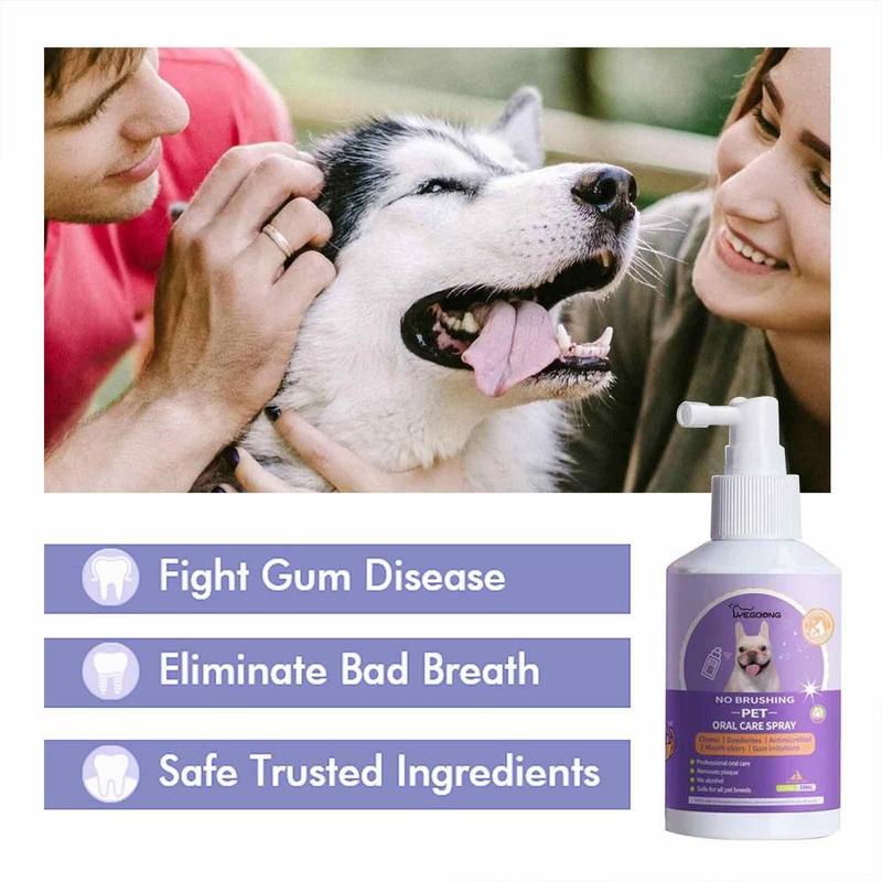 Product Introduction of 50ml Dog Mouth Fresh Spray Odor Eliminating Natural Ingredients Puppies Breath Spray Pets Oral Care Cats Deodorant Pets Supplies 4