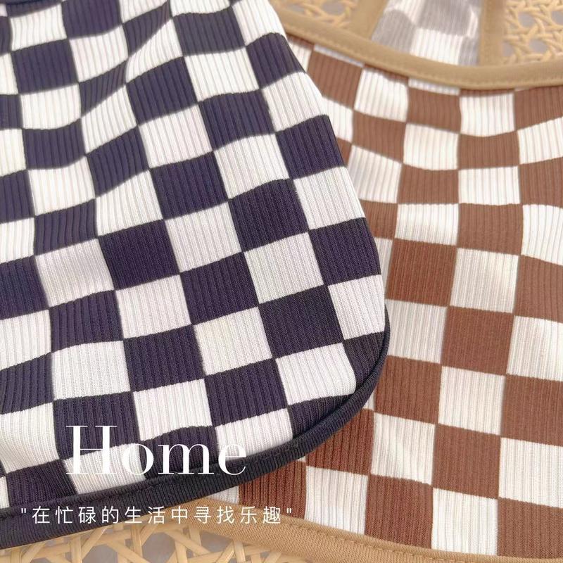 Product Introduction of baju raya kucing real dog shoes bajulebarankucingcore cat gogglesPet Clothes for Dogs and Cats Spring Summer Checkered Home Strap Vest Teddy Bichon Sun Protection Breathable Cool Shirt 6