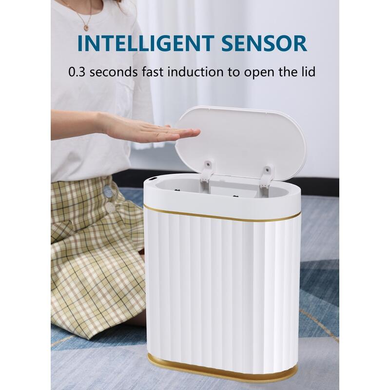 Product Introduction of 5/7L Automatic Sensor Trash Can Bathroom Kitchen Smart Garbage Bin Toilet Wastebasket Bedroom Dustbin Bucket Waterproof 16