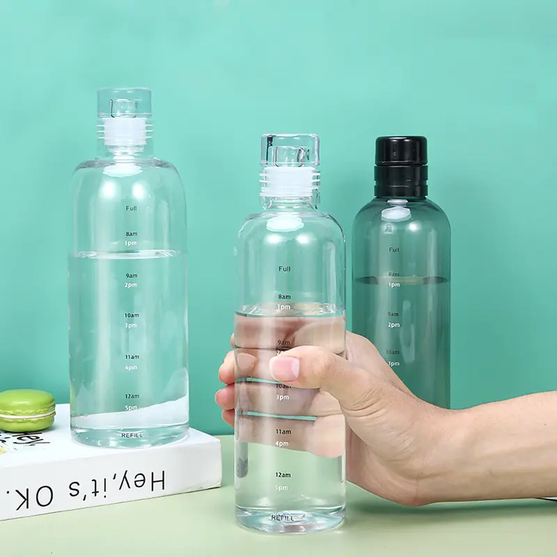 Botol Minum 500ml & 750ml I Botol Transparan I Tumbler Estetik I Botol Portable I Botol Olahraga Water Biru Bottles  Plastik  Kitchenware  Hitam  Pink 4