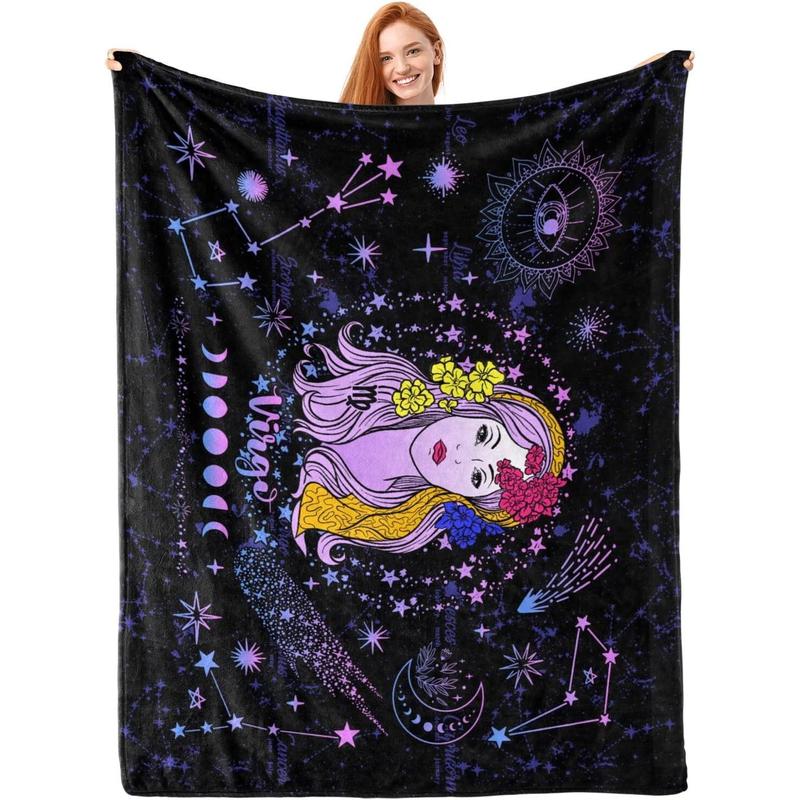 Personalized Astrology Zodiac Map Pink discount Blanket | Birthday Blanket Gift | Customized Constellation Blanket | Astrology Blanket Folk Style