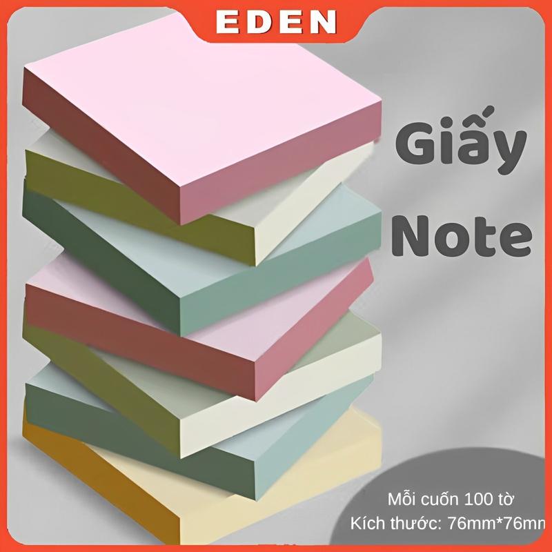 Set 100 Tờ Giấy Note Ghi Chú Đánh Dấu, Giấy Nhớ Hình Vuông - Đồ Dùng Học Tập Cho Học Sinh Văn Phòng