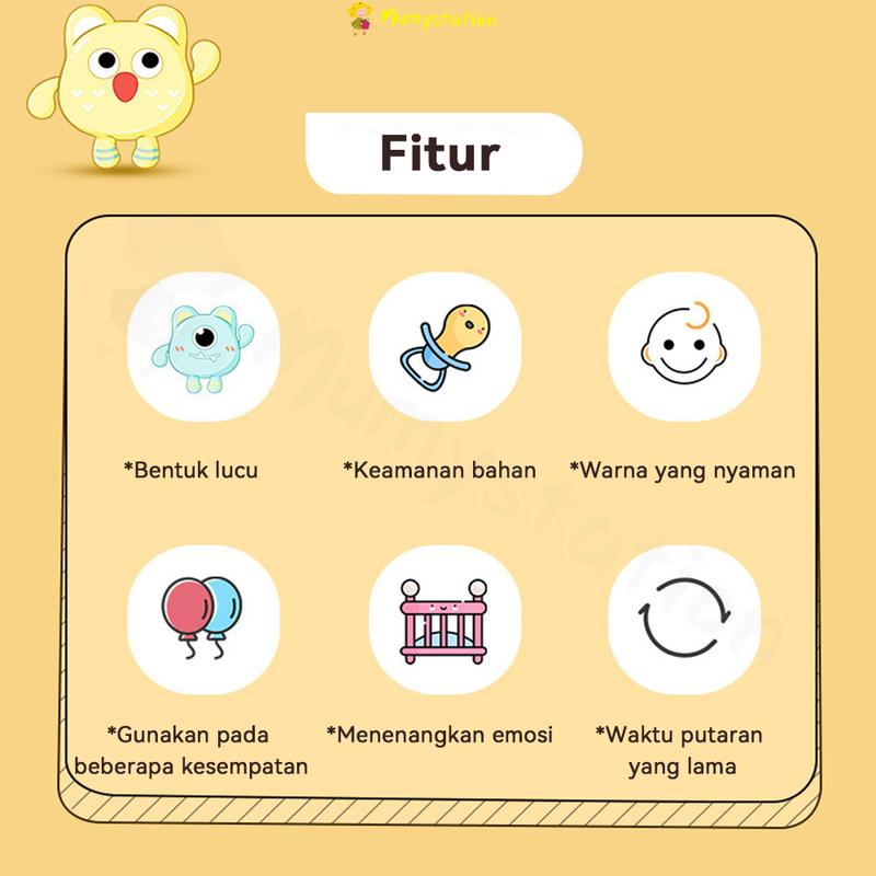 Product Introduction of Mainan Edukasi Fidget Spinner Anak / Mainan Mandi Putar Genggam Rattle Sensor Motorik / Mainan Bayi 15