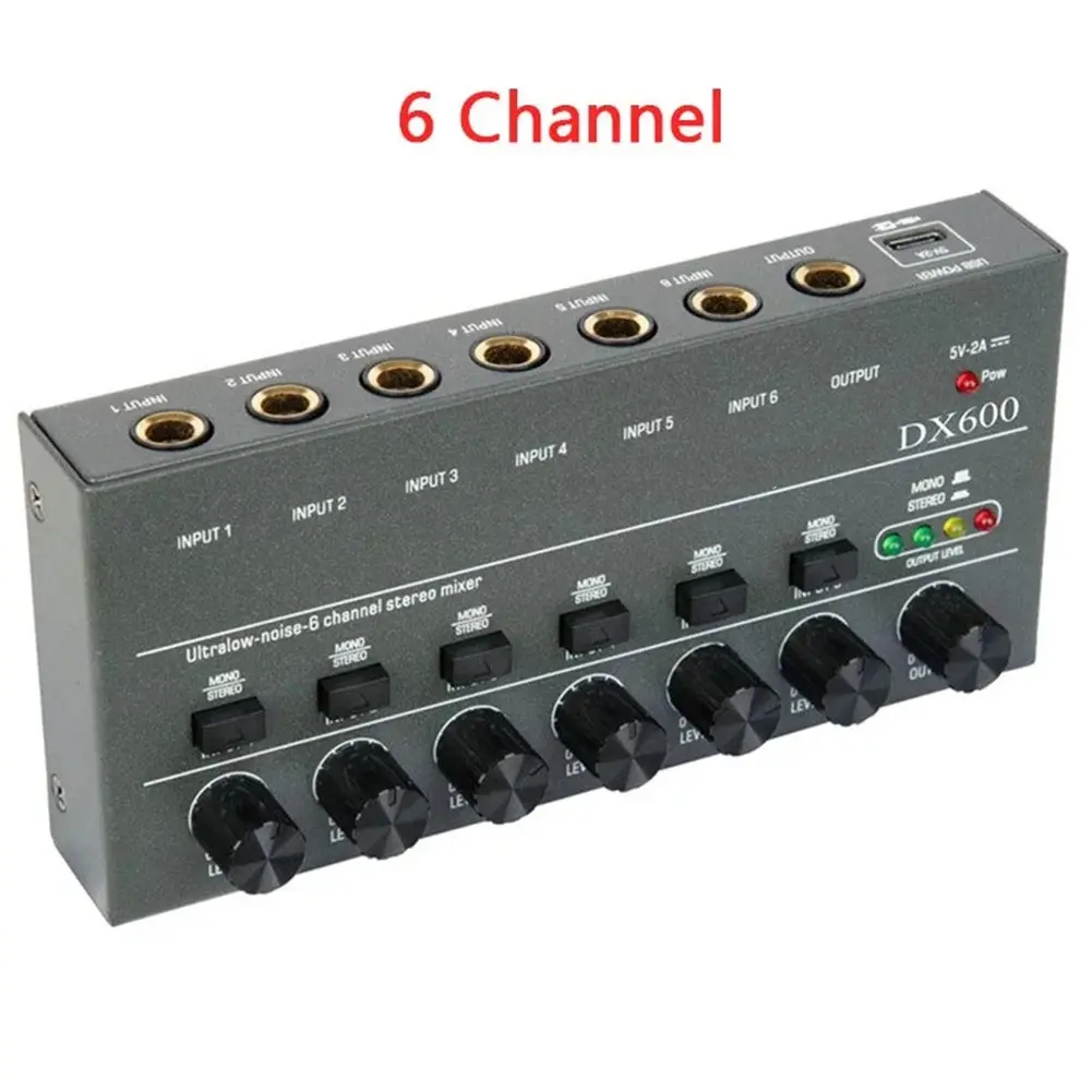 Máy trộn dòng, MikoNiko, được cải tiến, siêu tiếng ồn thấp, 4 / 6 / 8 kênh, máy trộn âm thanh, máy trộn âm thanh công suất