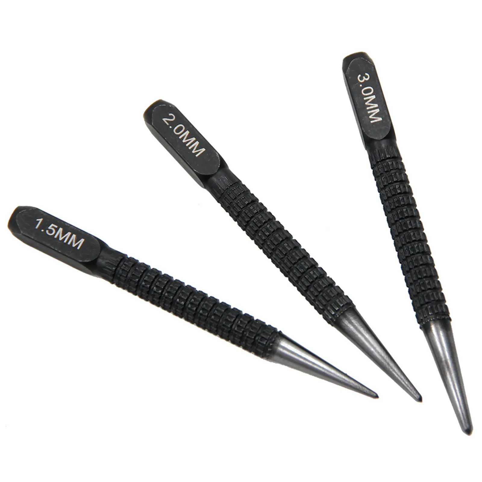 Heavy Duty Centre Punch 1/16"  5/64'' 1/9" Non-Slip Center Pin Punch Automatic Center Punch Drilling Holes for DIY Mark
