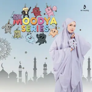 By Taufiq | Mukena Karakter Moodya Series | Mukena Mini Parasut Premium 2in1 Sleting Dagu | Moodya Doll Prayer Set | My Daily Emotion
