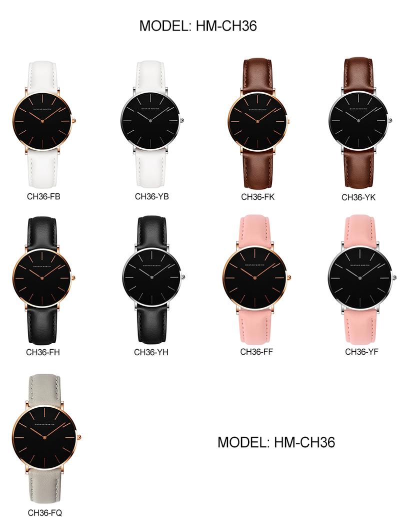 Product Introduction of HANNAH MARTIN Jam Tangan Wanita Sangat tipis 100% Original  CH36-FH hadiah watches 8