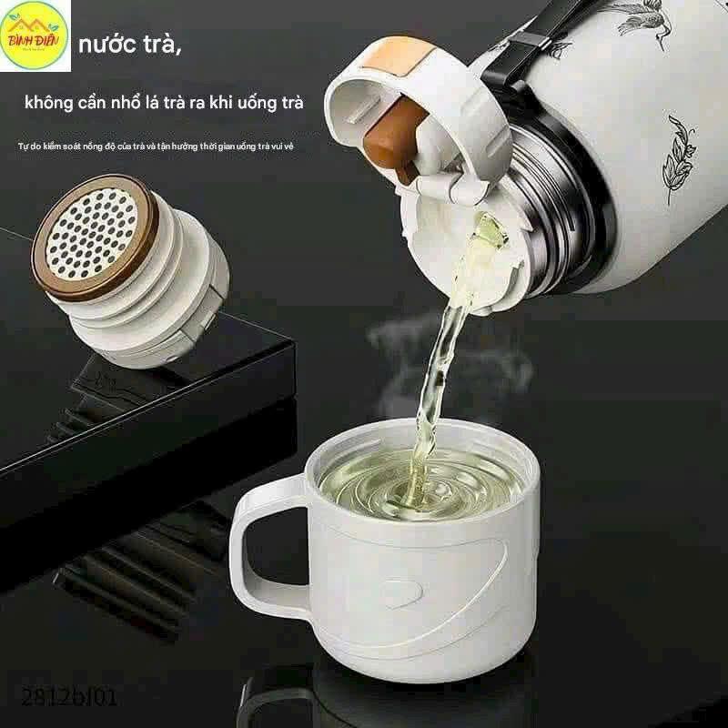 Bình giữ nhiệt inox 316 dung tích 800ml.kèm cốc uống tiện lợi 1