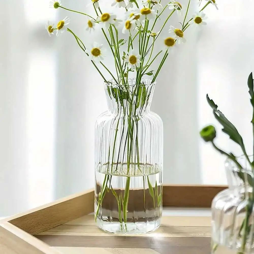MOONBIFFY Vas Bunga Kaca Bening Nordic Bottle Vases Flower Pot - MBF-13 Tanaman
