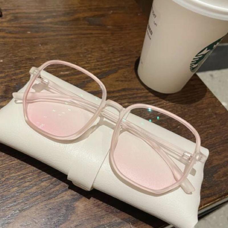 Product Introduction of Kawaii Anti-UV Glasses Girlish Square Frame Korean Style Blush Glasses Reading Glasses Presbyopia Eyeglasses Women Sunglasses 7