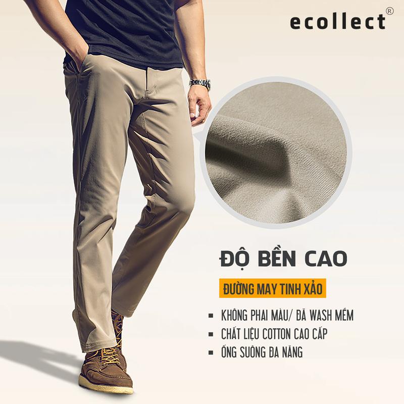 Quần kaki nam dài ống suông ECOLLECT đa năng, thoải mái, phù hợp làm việc ngoài trời và mặc hàng ngày - QD16 Menswear Ong
