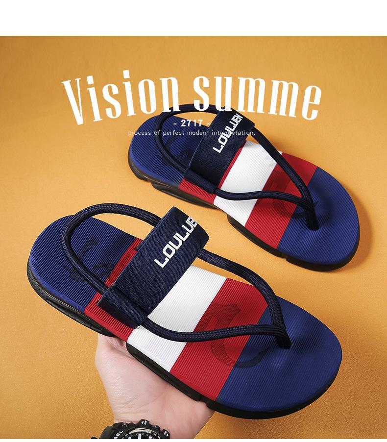 Product Introduction of New Men's Sandals Dual-Use Outdoor Casual Beach Shoes Men's Foreign Trade Slippers Men's Platform Non-Slip 1