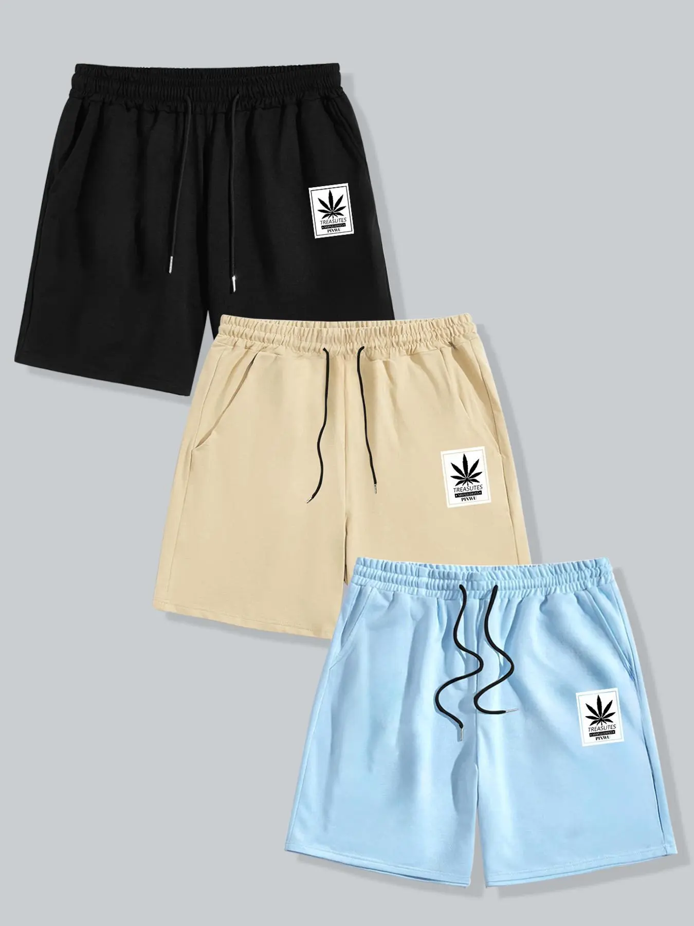 Men's Letter & Slogan Print Boxer Briefs, Regular Fit Casual Comfy Breathable Shorts for Summer, Men's Bottoms for Daily Wear