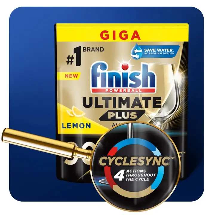 Viên rửa bát Finish Ultimate Plus All in one 52V .85V. 33V -Viên cao cấp 16 chức năng- Nhập khẩu Châu Âu 4
