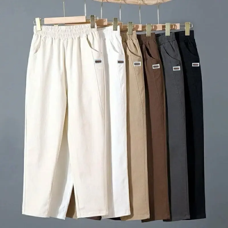 ( Deal mở bán ) quần  baggy vải kaki xước giãn chất vải mềm mại co giãn