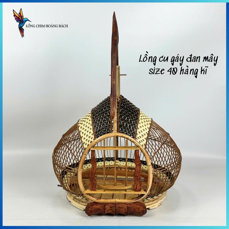 Lồng chim cu gáy đan mây quả đào size 40 hàng kĩ, lồng cu gáy đan mây hàng kĩ giá