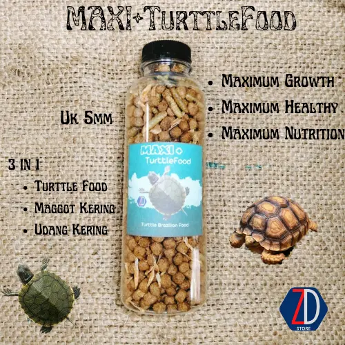 MAKANAN KURA KURA BRAZIL SULCATA 3IN1 BOTOL