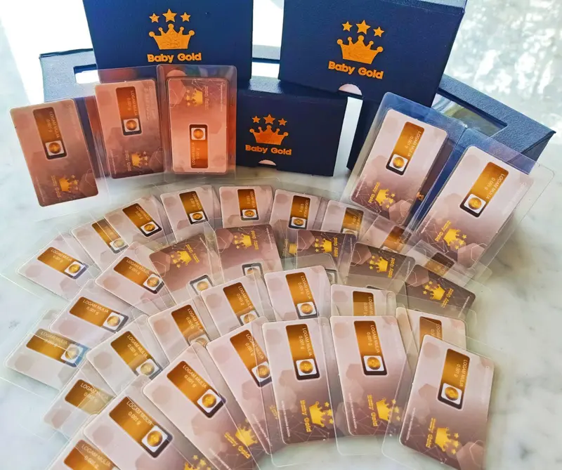 LOGAM MULIA BABY GOLD 0.001 GRAM EMAS MINI 24K isi 10 PCS 3