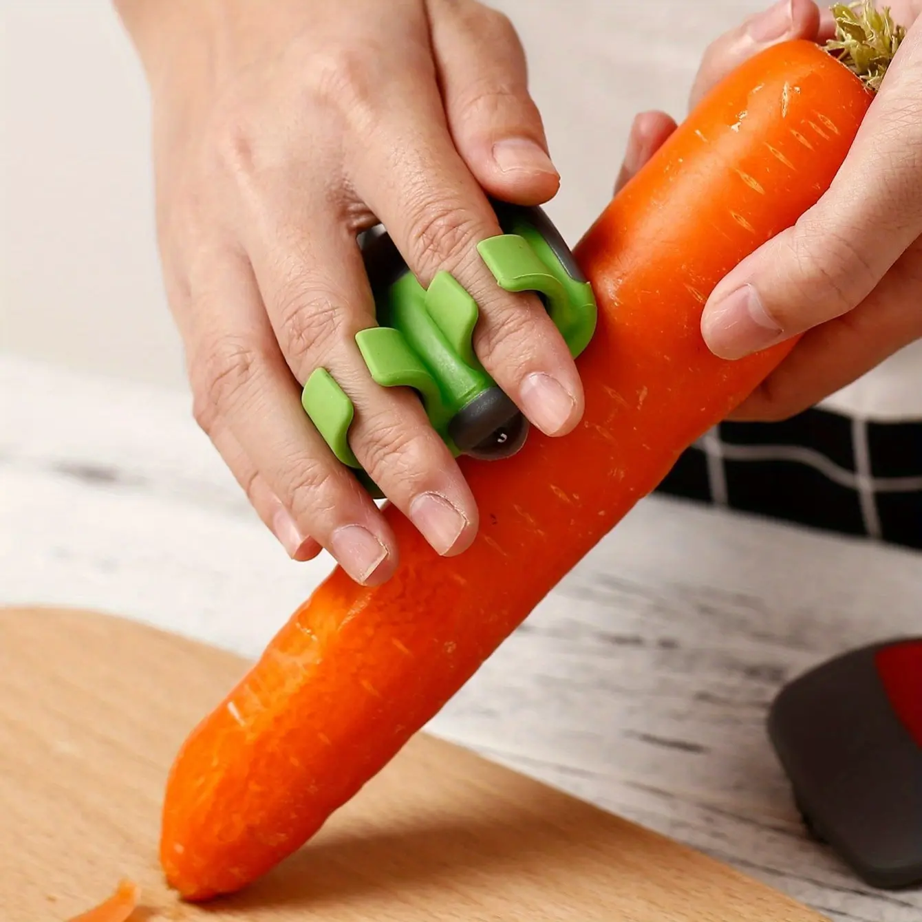 5pc Comfort Grip Stainless Steel Vegetable Peeler - Non-Slip Rubber Finger Grips, Manual Hand Peeler for Carrots, Pumpkins & More - Durable Thermoplastic Rubber Material, No Battery Required Kitchen Utensils
